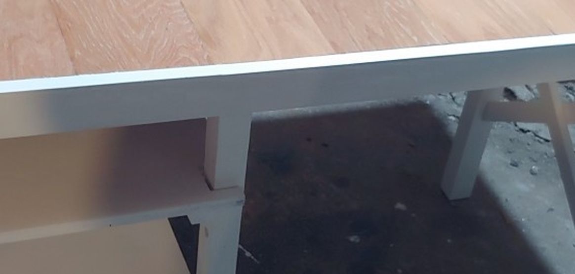 Desk Made From Reclaimed Wood Flooring