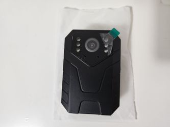 Police 4K HD Night Vision Recording Camera with Back Clip - Red & Blue Light Flash