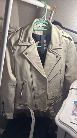 Straight to hell faux leather biker jacket nwt