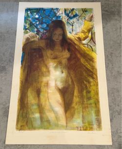 HARRISON RUCKER (1(contact info removed)) Original Lithograph "Standing Nude" signed 263/325