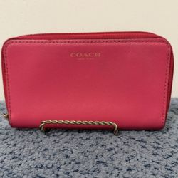 Coach Vibrant Pink Women's Wallet