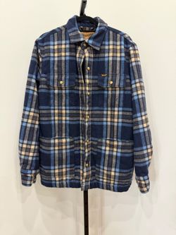 Wrangler Blue Plaid Snap-Front Western Jacket