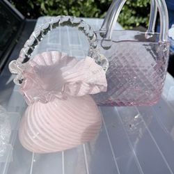 Glass Purse Vase 