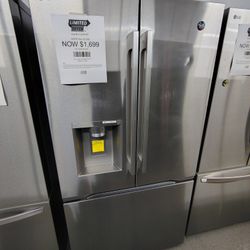 Only $1699 LG 24 Cu Ft Counter Depth MAX Zero Clearance 3 Door French Door Refrigerator, Craft Ice