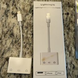 iPhone IPad Audio Adapter For 2 Headsets Headphone Jack Lightning To Lightning