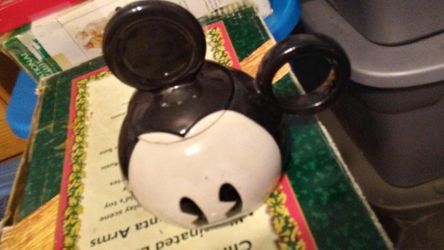 Vintage Mickey Mouse Dish With Lid.