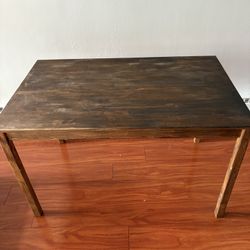 Wooden Table With Storage Bench And Chairs