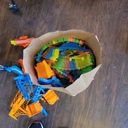 Assorted Magic Track  Track Pieces And Rc Cars 