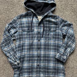 LL Bean fleece lined hooded flannel Hoodie Mens Size Medium ($89 New)