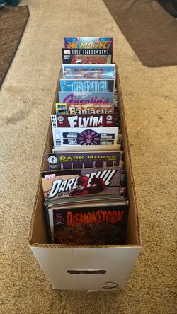 Box of comic books