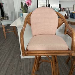 Rattan Swivel Chair Set