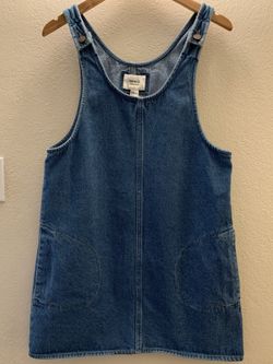 Denim overall dress