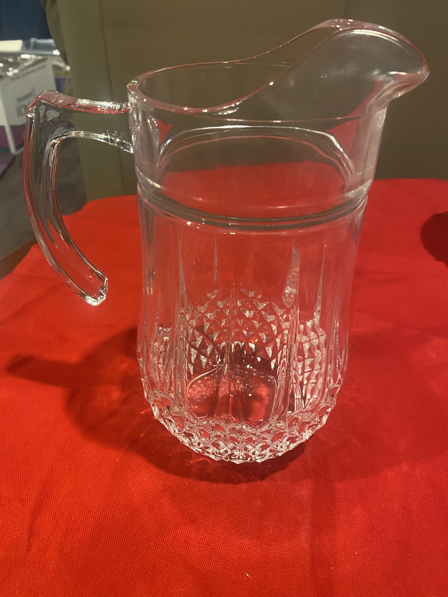 Vintage Long Champ Crystal D’Arques glass picture handle France Crystal hold 50.5 ounce