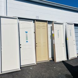 Exterior 8Ft Door With PVC Frame 30x96 32x96