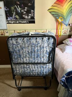 Folding Rollaway Bed / Cot with Mattress