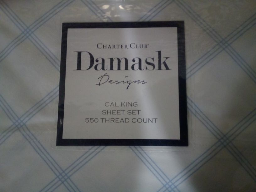 Damask Charter Club California King Sheets Set. 