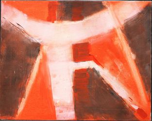 Craft in Space abstract vintage painting Lorraine Ginsburg