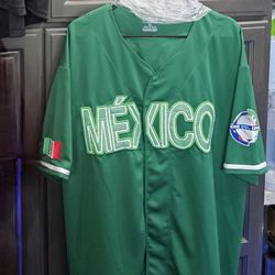 New XL Mexico Baseball Jersey Stitched