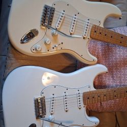 Two Cool Stratocasters $1,000 Takes Both, Nice on Best Color Ever & Performing Great Fender Sounds; May Trade For a US Telecaster or Gibson +$ To U. 