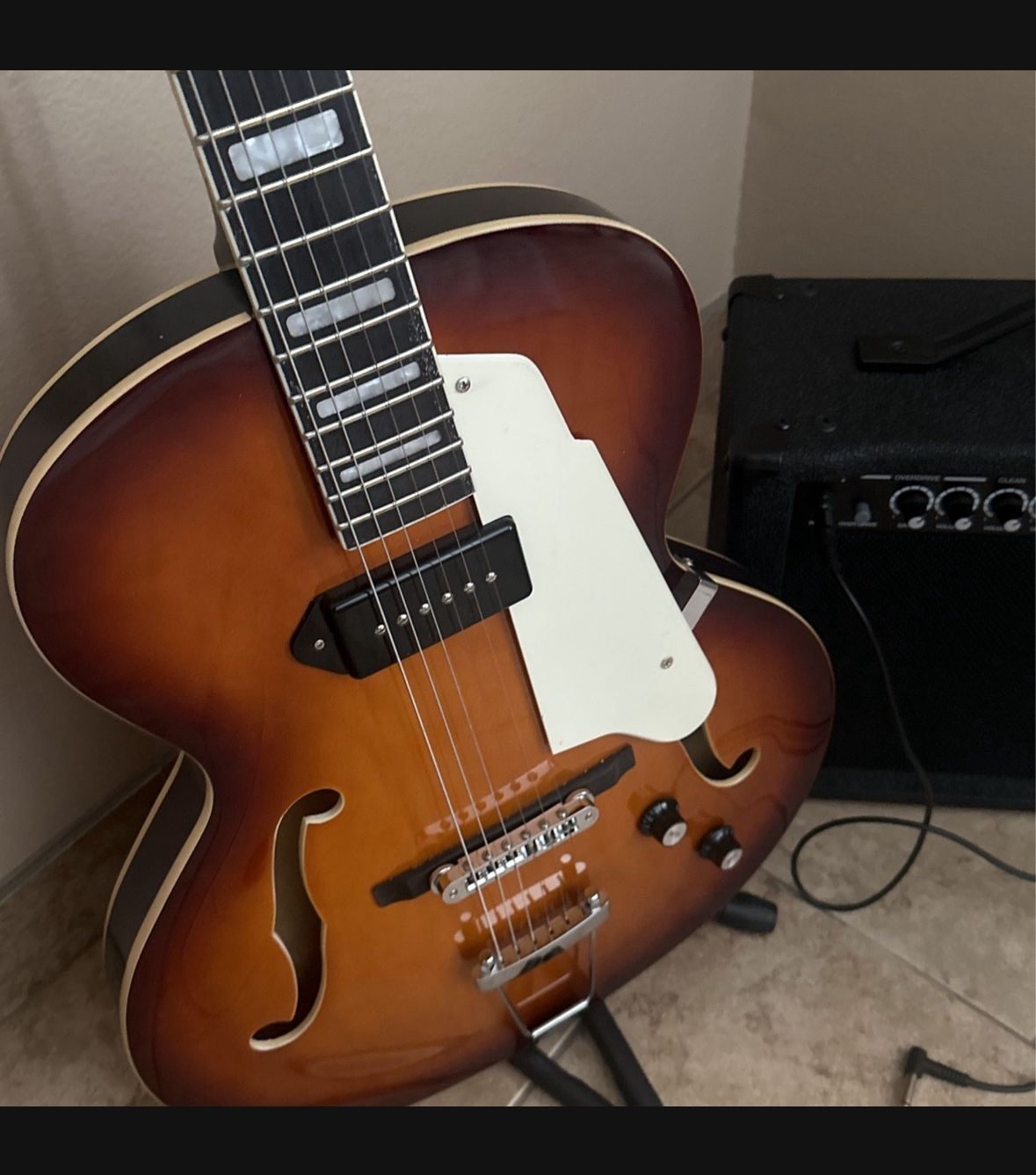 Electric Guitar And Amplifier Comes With Stand
