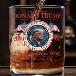 President Donald Trump 11oz Whiskey Glass