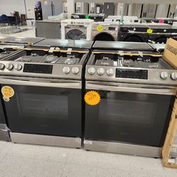 New Scratch And Dent Samsung Slide In Gas Range Stainless Steel 1 Year Warranty