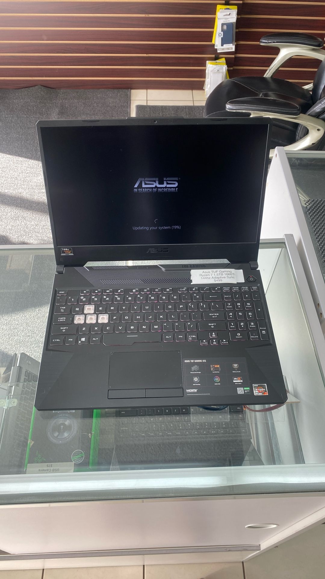 GAMING LAPTOP Asus TUF Ryzen 7 144hz 15.6” 1660Ti 512GB SSD 16GB RAM