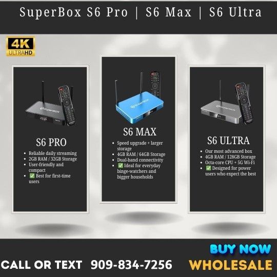 VSEEBOX V3PLUS VSEE BOX ELITE ULTRA SUPER TV BOX NEW ARRIVAL 2025 WHOLESALE DIRECT SUPERBOX SUPER BOX 1 YEAR WARRANTY !!