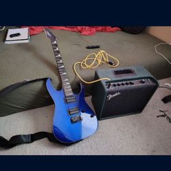 Ibanez Gio GRGR120EX Electric Guitar w/ Mustang LT25 Combo Amp