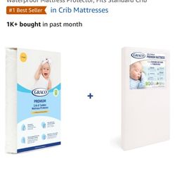New Graco Baby Crib Mattress And Protector