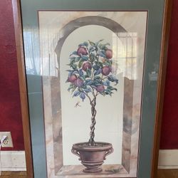 Tall Picture With Wood Frame