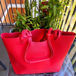 Newman Marcus Big tote red lady bag