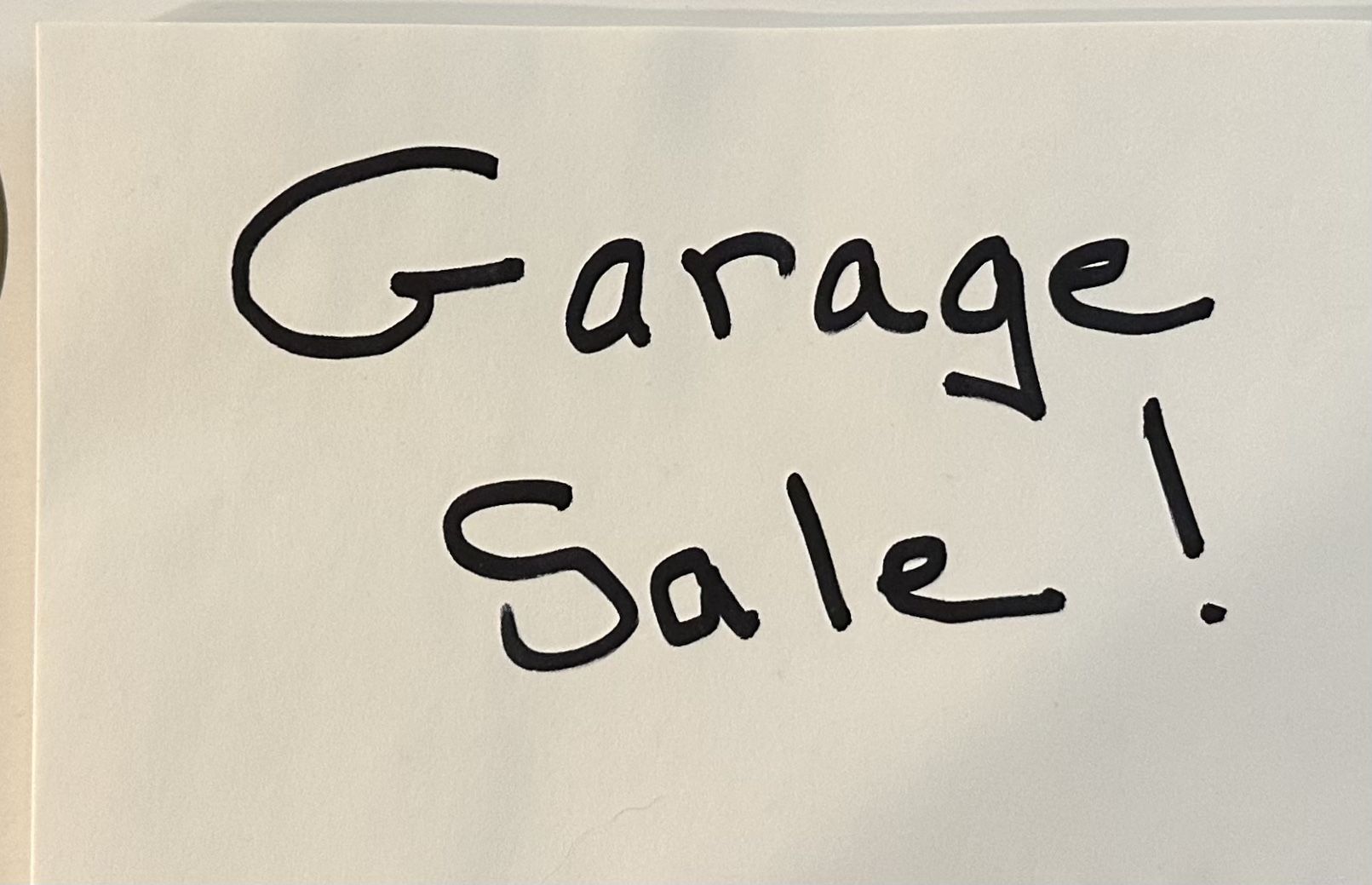 Garage Sale - Saturday 11/1 and Sunday 11/2 from 9am - 3pm