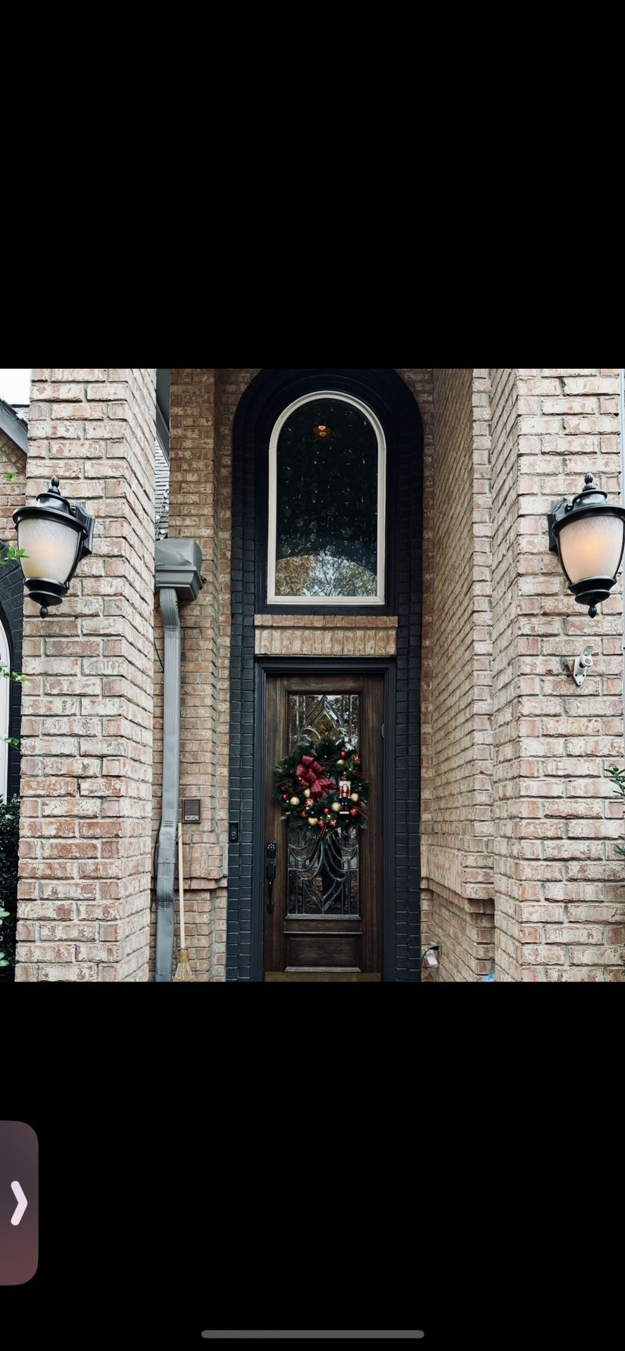 2 BLACK DUSK TO DAWN HARDWIRED DECORATIVE OUTDOOR WALL LIGHT LANTERN SCONCE, 21"; cross streets are Arapaho & Waterview