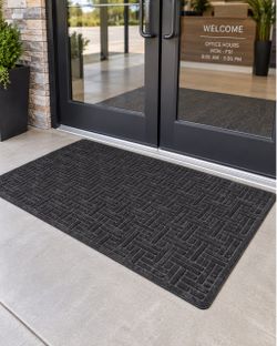 Residential and Commercial Entry Mat, Indoor/Outdoor, 3' x 5', Black