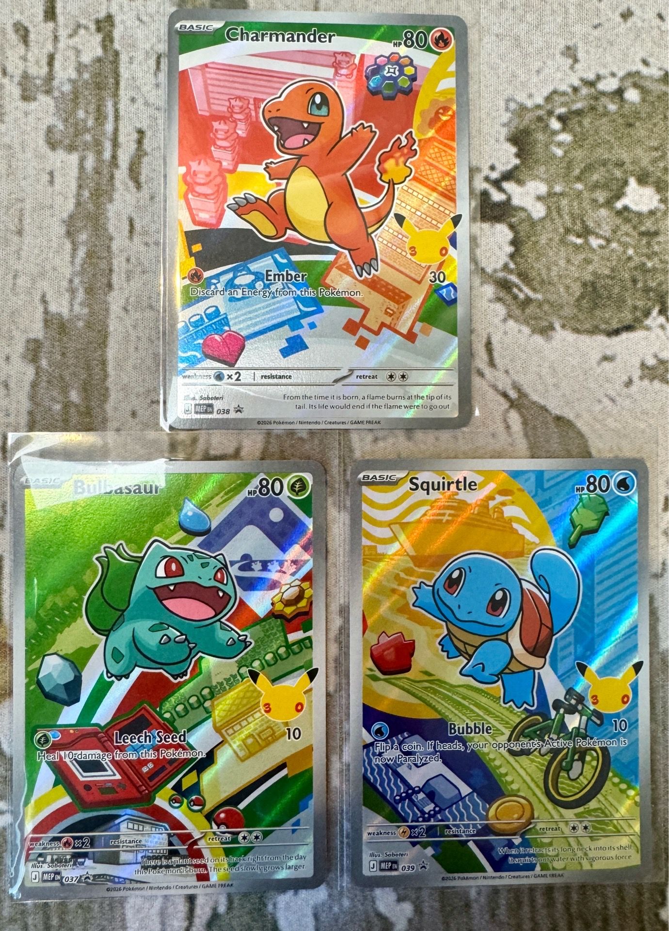 Pokemon TCG Mega Evolution First Partner Illustration Collection Kanto Generation 1 Starters