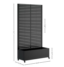 Metal Planter Box with Trellis, 73"x35"x16 Metal Raised Garden Bed with Trellis, Metal Planter Box with Drainage Holes & Lockable Wheels & Privacy Scr