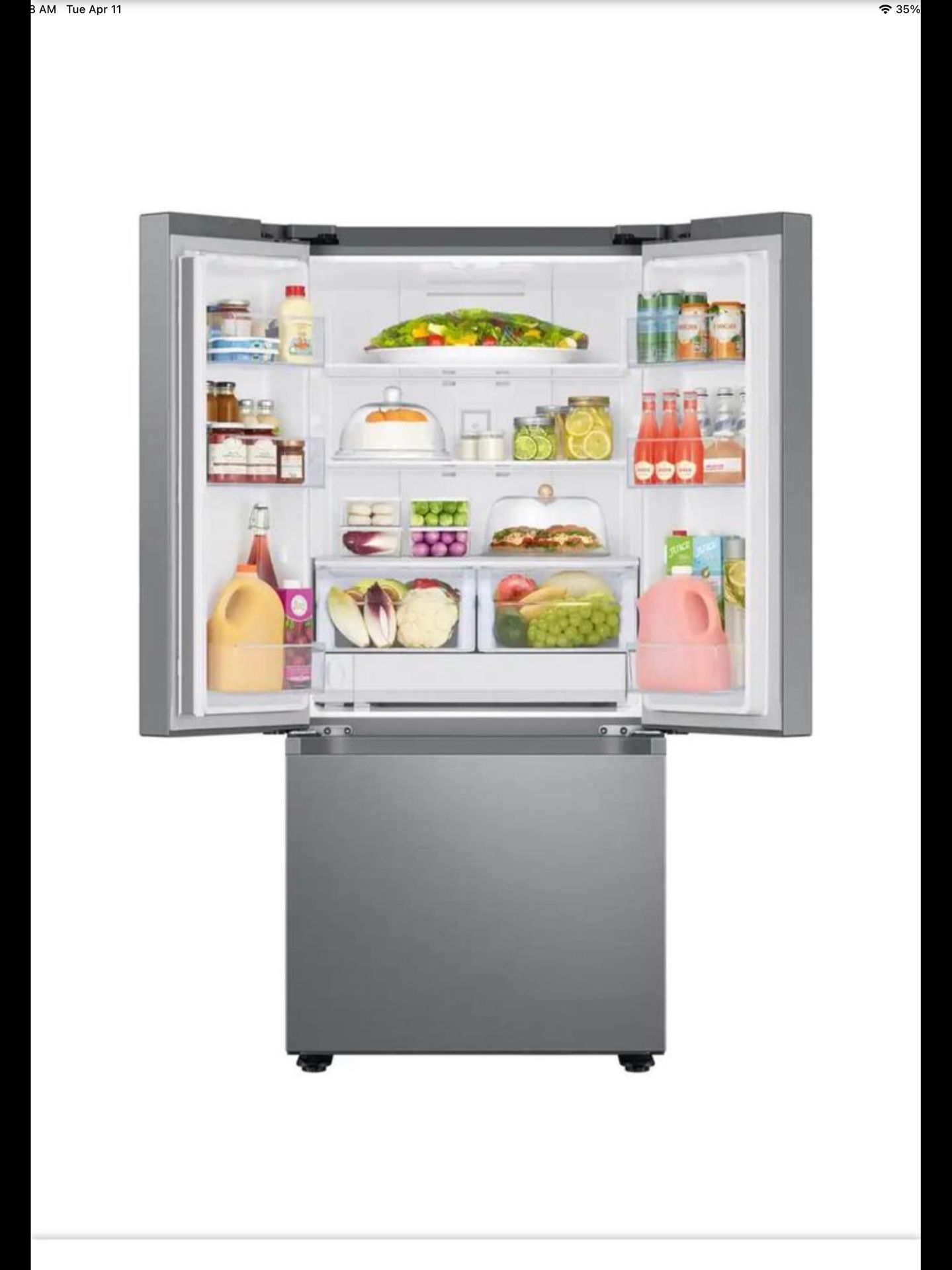 Samsung 22 cu. ft. 3-Door French Door Smart Refrigerator 