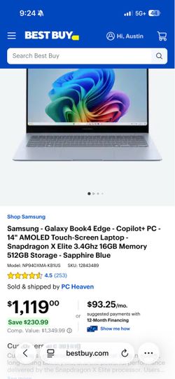 Samsung galaxy book 4 edge