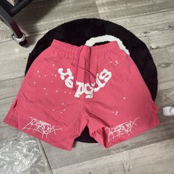 Sp5der Double Layer Shorts - Pink