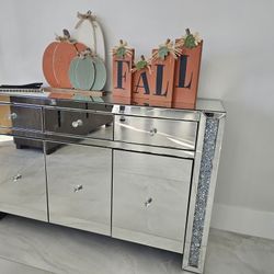 Mirror Entry Way Table / Console table / Accent Cabinet / TV stand (2)