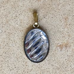 🐇 Beautiful, unused, vintage, clear cabochon in gold tone setting