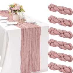 6 Pack Dusty Pink  Chessecloth New  Party Decorations