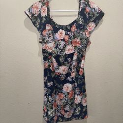 Blue Floral Dress New With Tags