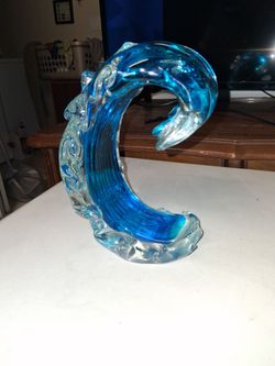 Beachcombers Glass Coastal Tabletop 3D Wave Art