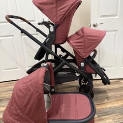Uppababy vista v2 double stroller Red color
