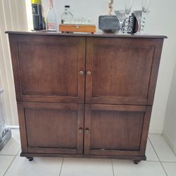 Wine Enthusiast Wooden Bar Cabinet