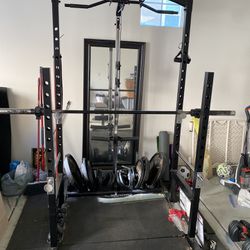 Squat Rack and Cable Pull Machine