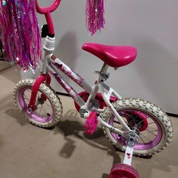 Toddler Girls Bicycle White Pink
