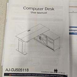 Power Desk, Black + Brown